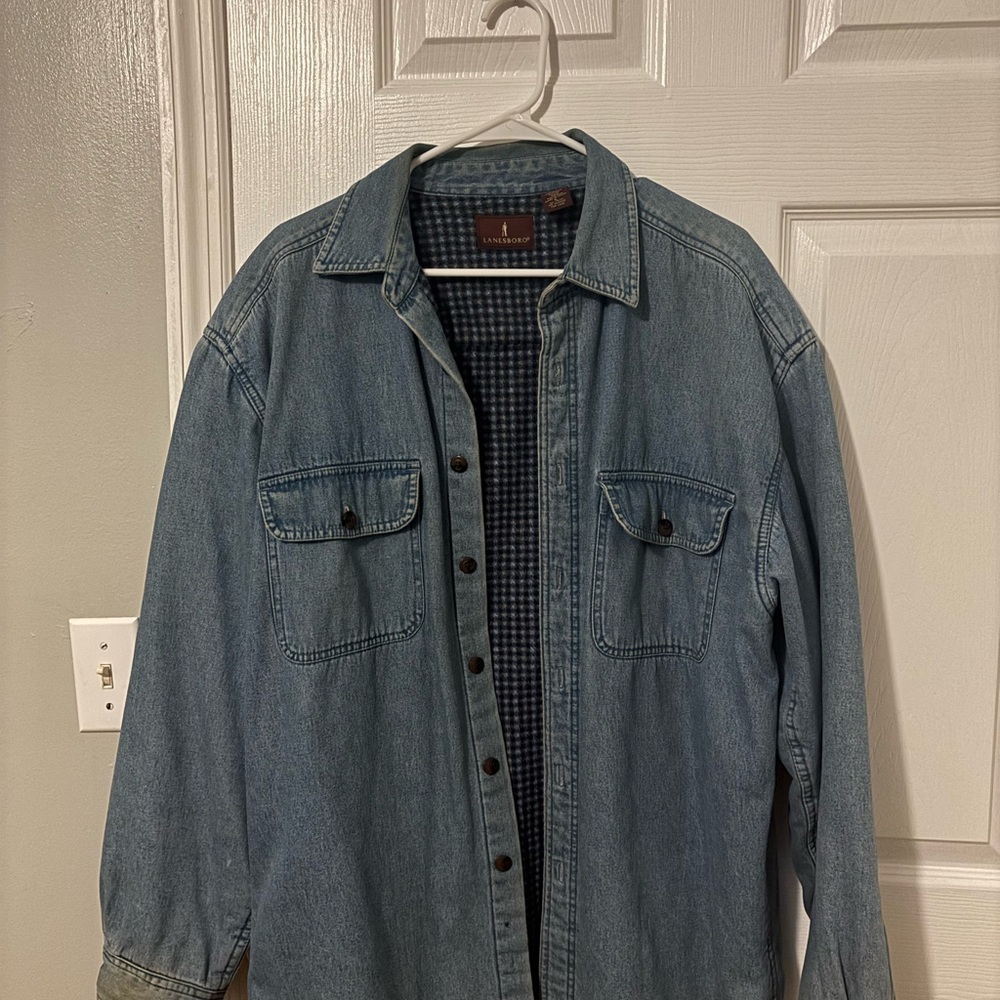 Blue Denim Button-Up Shirt